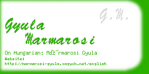 gyula marmarosi business card